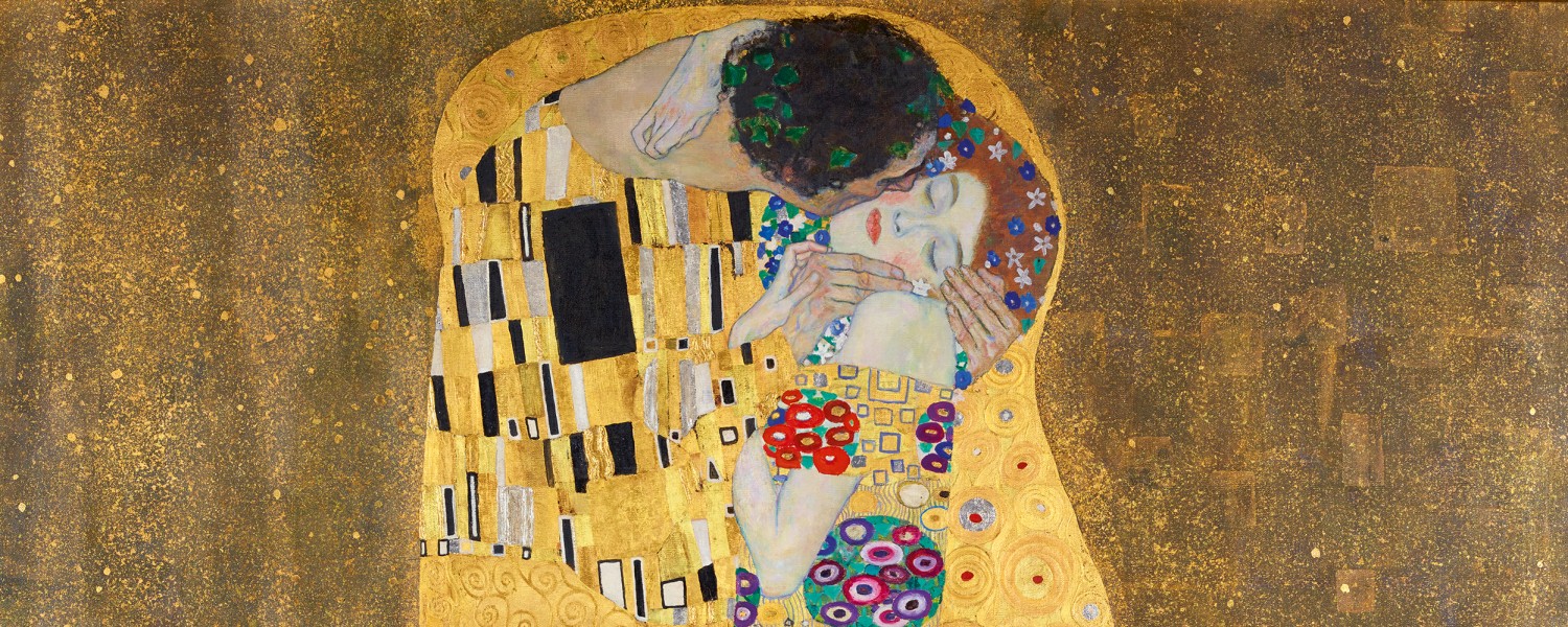 Gustav Klimt, The Kiss Of Vienna, der Kuss, Das Liebespaar,