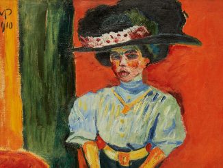 MAX PECHSTEIN 1881–1955, Junge Dame mit Federhut, Deutscher Expressionismus, Ausstellung im Leopold Museum, die sammlungen braglia und johenning